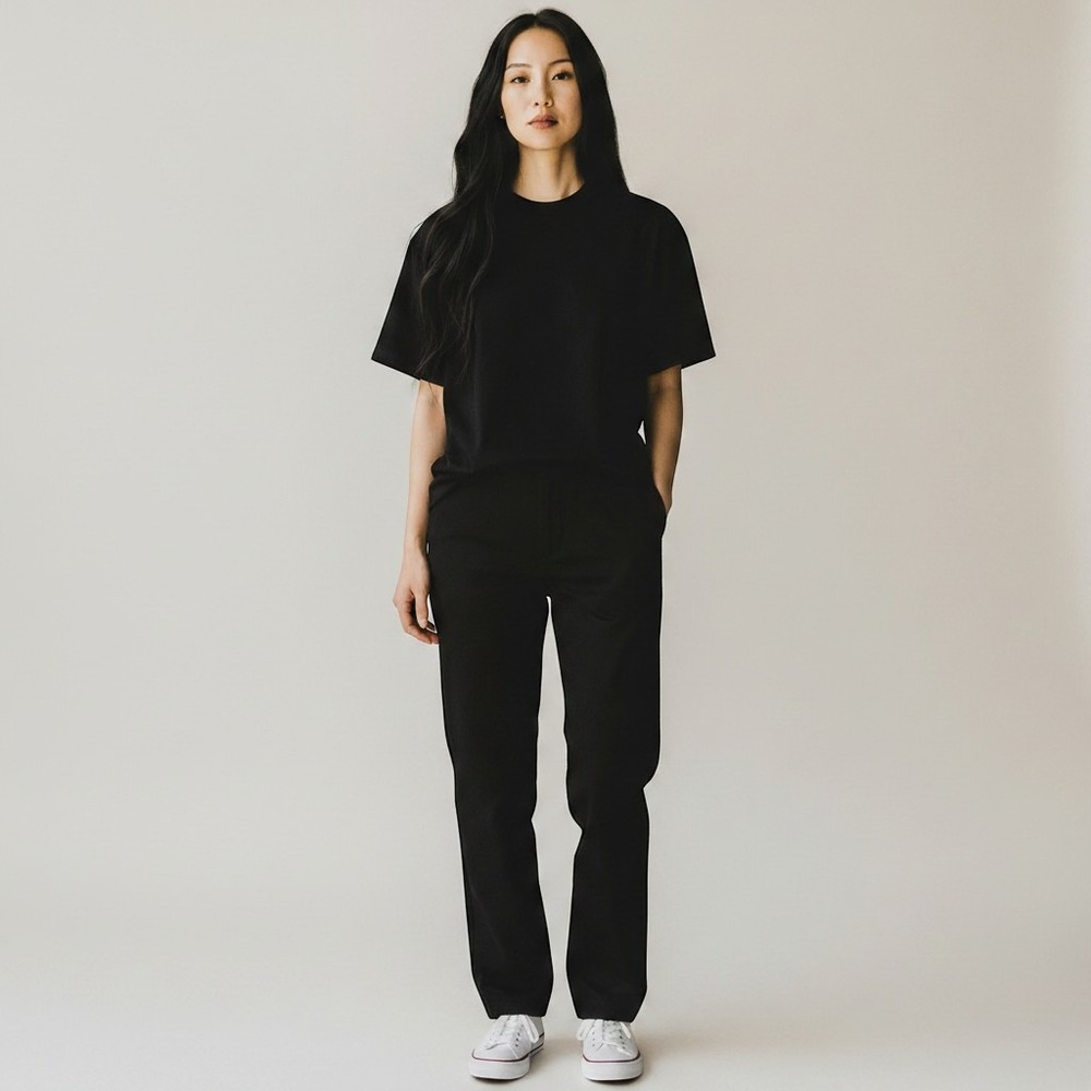 St. John Sport Marie Gray Black Cargo Pants Gold Hardware Straight Leg Size 6